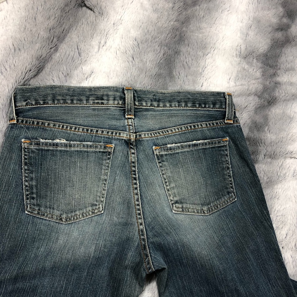 SOLD   Gap ultra low rise stretch Sz 8R Distressed jean